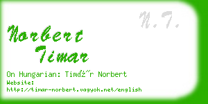norbert timar business card